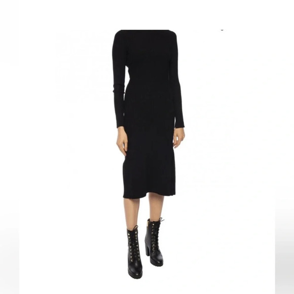 Michael Kors RARE Bastian black leather lace-up heeled ankle boots 8M - Picture 2 of 15